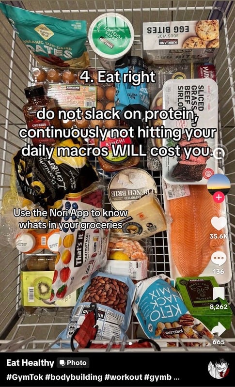 Fitness slideshow post: do not slack on protein, hitting your daily macros